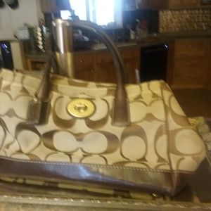 Coach purse, Tan.